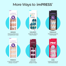 imPRESS mini file and manicure stick detail showing tools for customization and secure fit