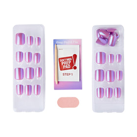 imPRESS nails being pressed onto a natural nail demonstrating fast, tool-free application