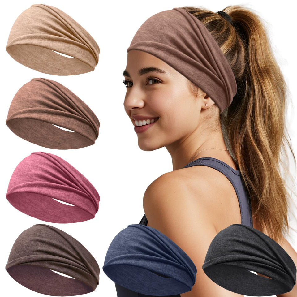 IMYORT headbands flat lay showing six-color pack, easy outfit matching