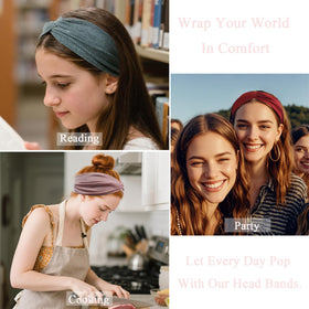 IMYORT headband worn during yoga showing secure non-slip fit and sweat resistance