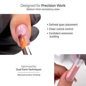 Nail technician applying IN.HYPE gel in salon setting for professional results