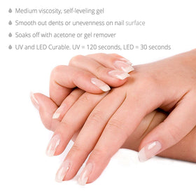 IN.HYPE before and after on nail plate smoothing dents and improving surface