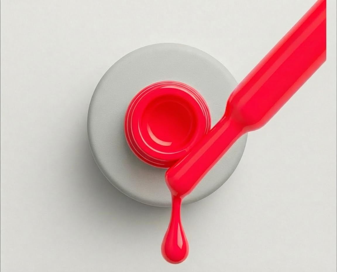 IN.HYPE premium handmade brush applying neon pink for precise control