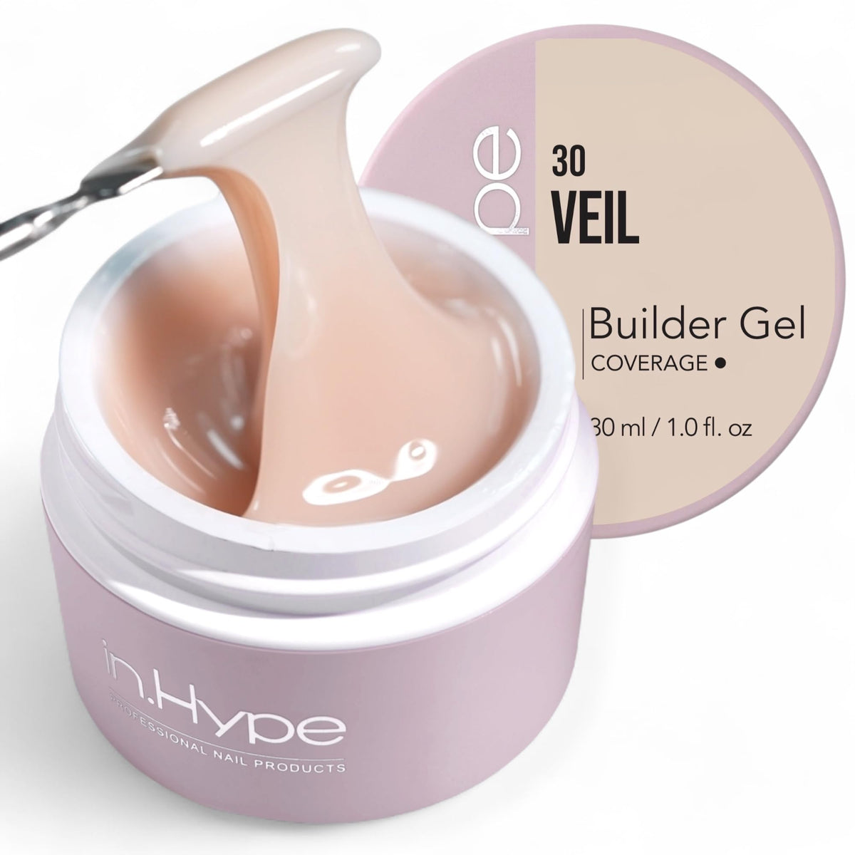 IN.HYPE jar front label showing product name and benefits for professional use