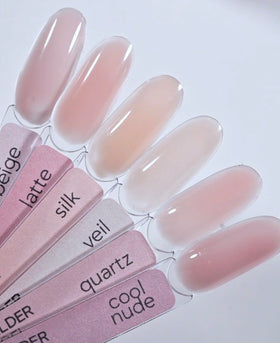 IN.HYPE gel being sculpted on a nail form demonstrating build and control