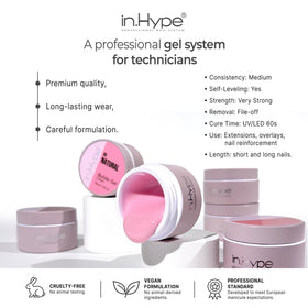 IN.HYPE close-up gel texture on brush, medium viscosity for easy sculpting benefit
