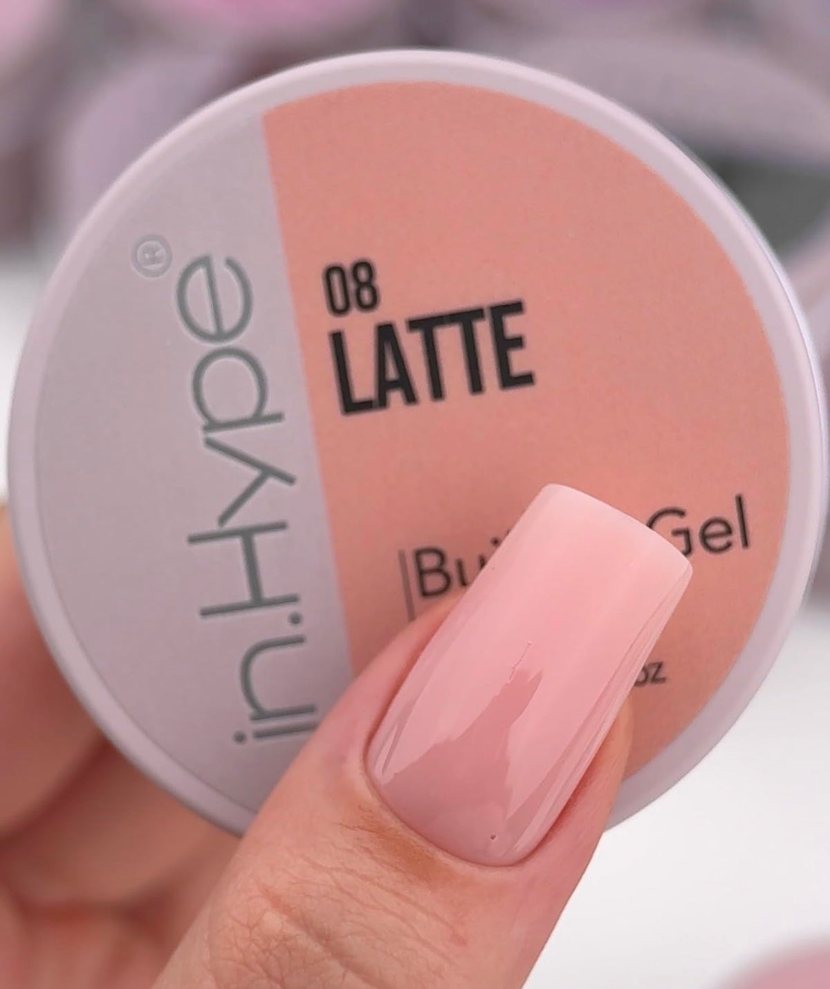 IN.HYPE brush applying builder gel demonstrating controlled application and coverage
