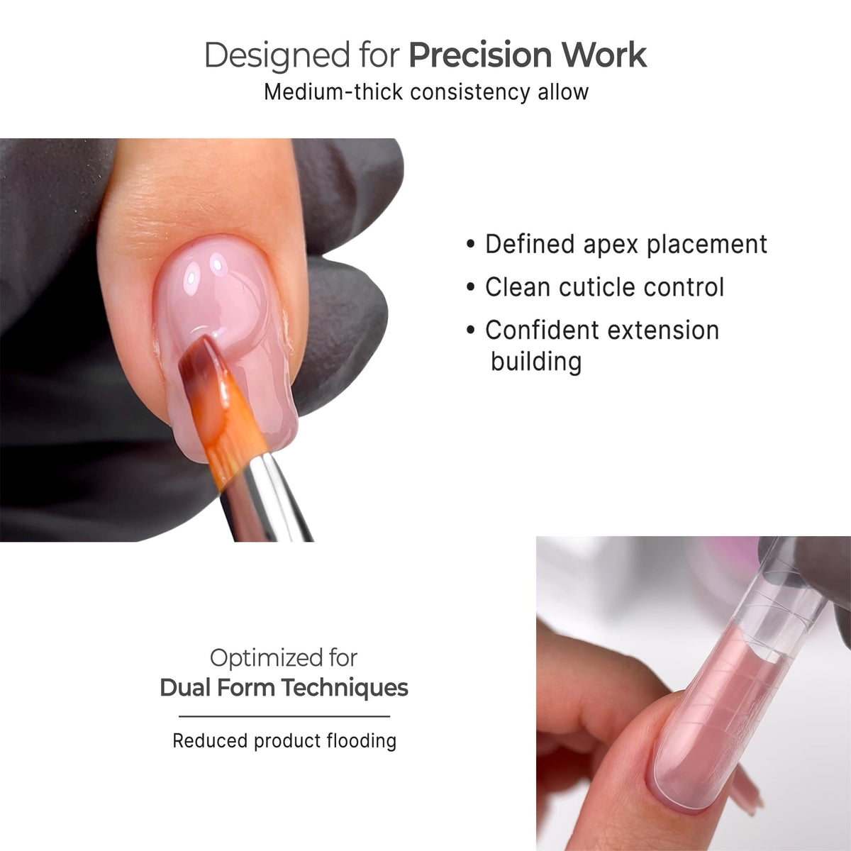 IN.HYPE gel curing under LED lamp illustrating cold-curing reduced heat sensation
