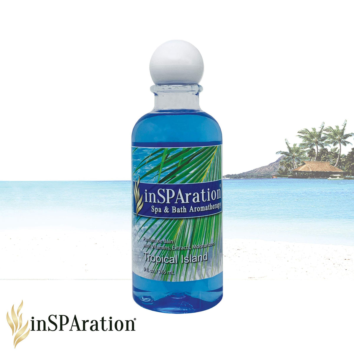 InSPAration bottle cap and pour spout detail for controlled spa dosing