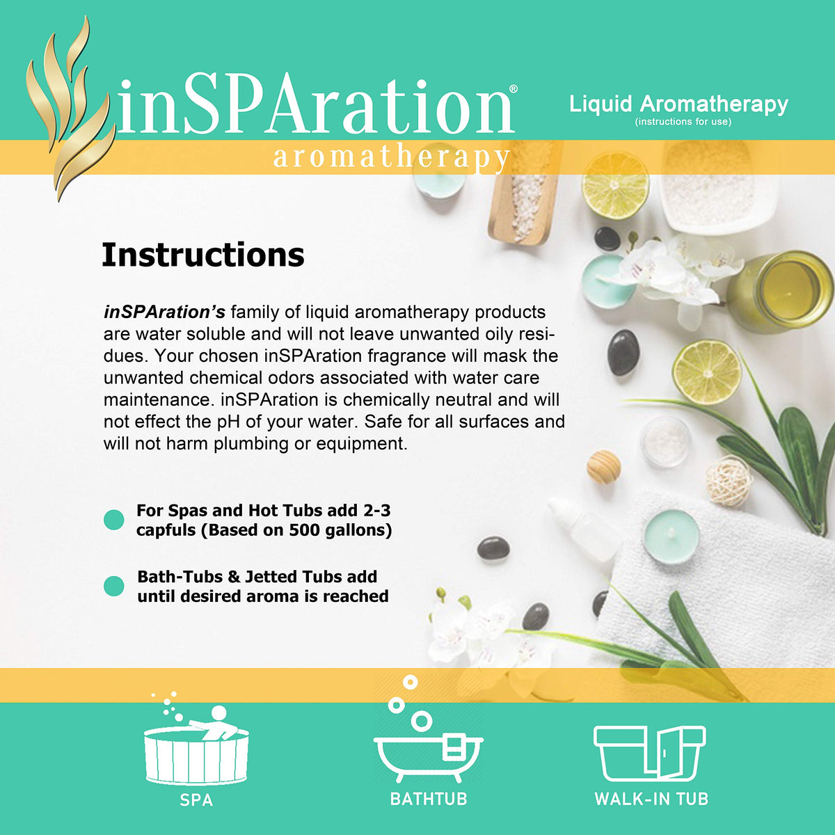InSPAration 9oz bottle next to a hand to show size and single-bottle coverage
