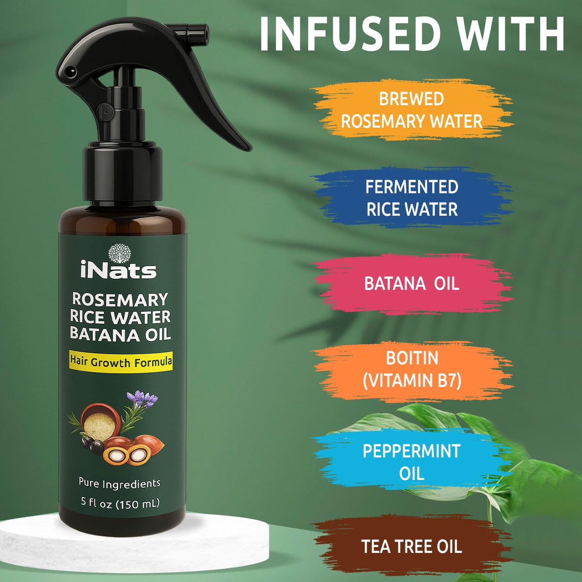 iNats batana oil droplet emphasizing silky hair finish