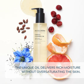 INCELLDERM ingredient label close-up, emphasizes plant-based formula transparency