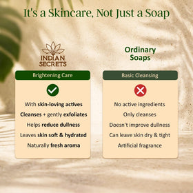INDIAN SECRETS scrub side applied to arm revealing exfoliation effect
