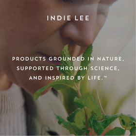 Indie Lee bathroom lifestyle routine scene showing daily skincare integration benefit