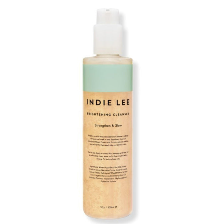 Indie Lee front packaging showing 10oz bottle and label, clear and informative