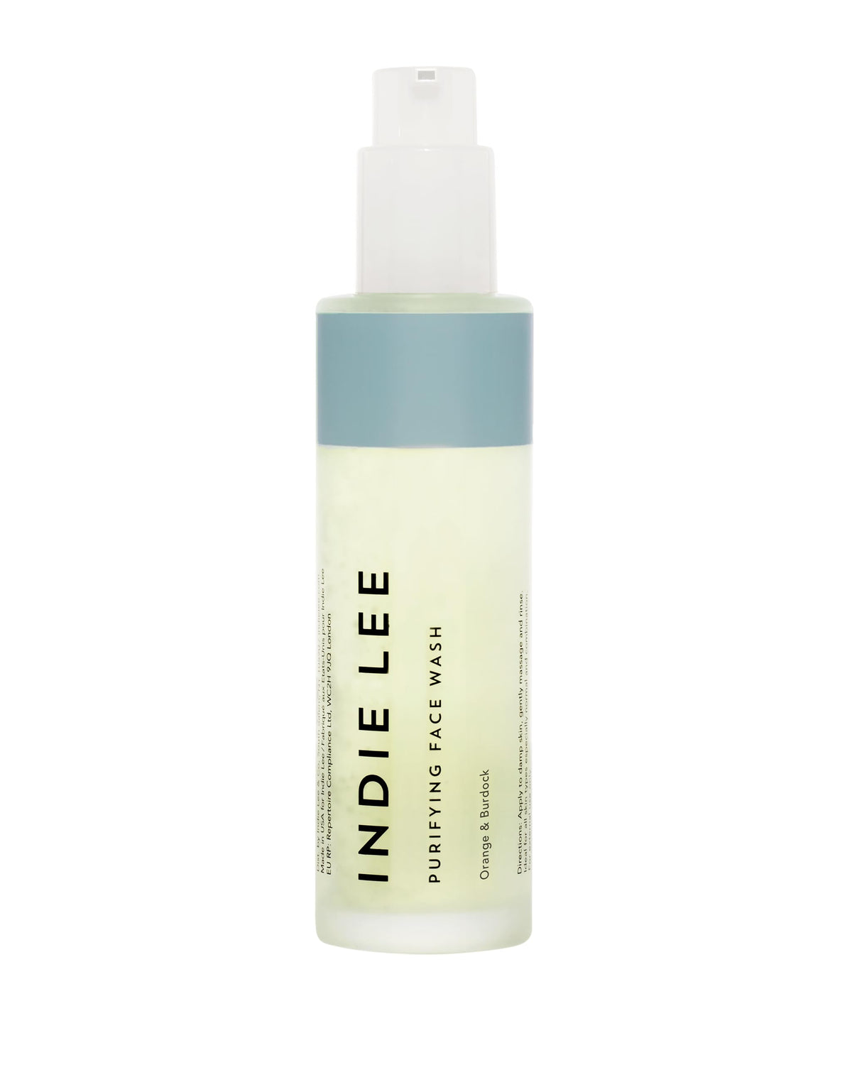Indie Lee front packaging showing cleanser and clean-ingredient label for trust
