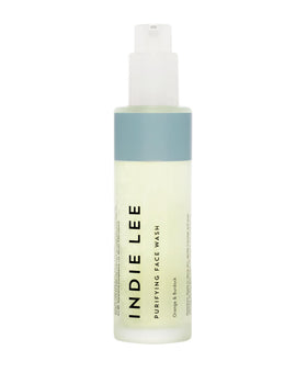 Indie Lee front packaging showing cleanser and clean-ingredient label for trust