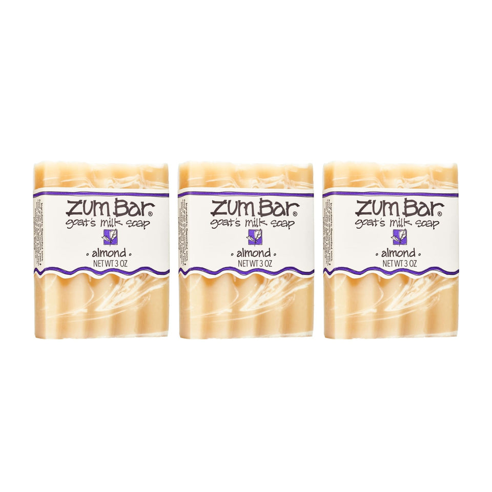 Indigo Wild front packaging showing three almond goat milk bars for easy identification and gifting