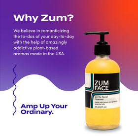 indigo wild Zum Face on bathroom counter lifestyle scene, conveying daily routine benefit