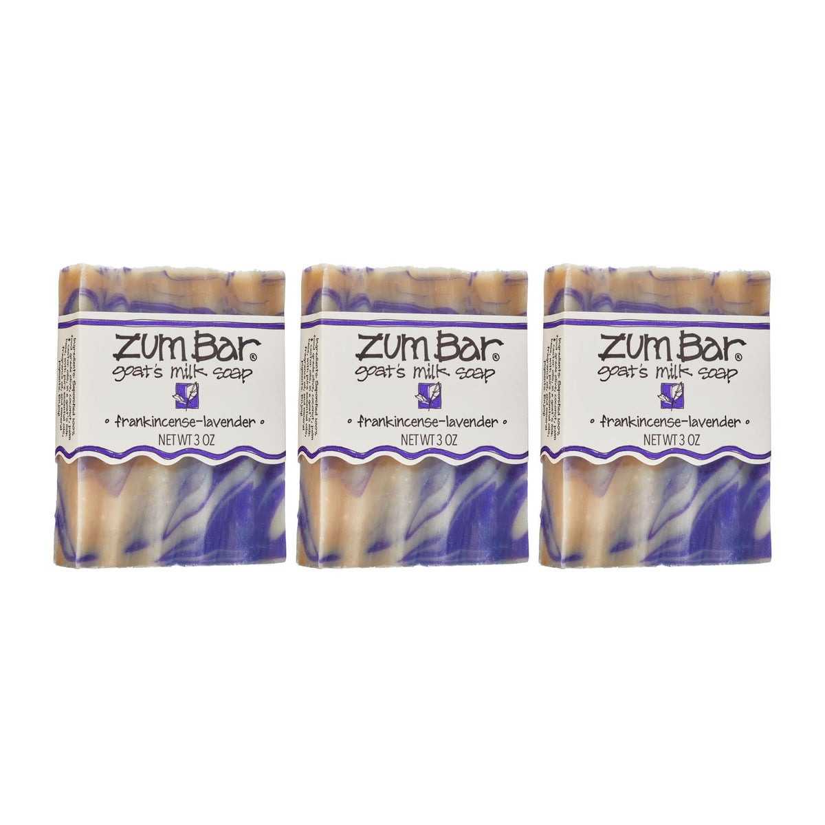 Indigo Wild Zum front packaging showing three bars and scent