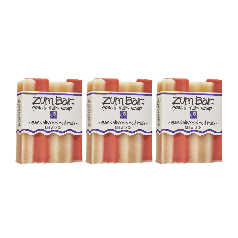 Indigo Wild Zum front packaging showing three 3 oz bars and scent name