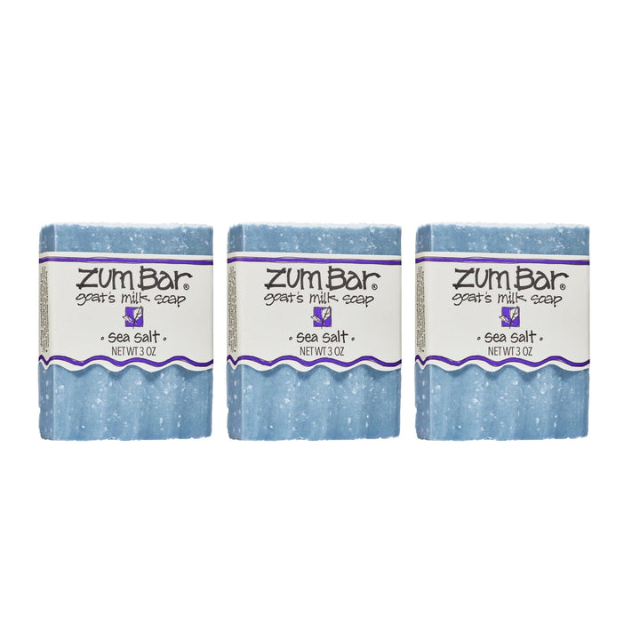 Indigo Wild Zum front packaging showing three soap bars and brand clarity benefit