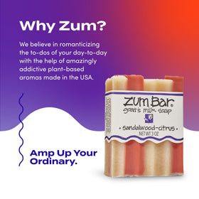 Indigo Wild Zum soap placed in bathroom setting suggesting everyday use
