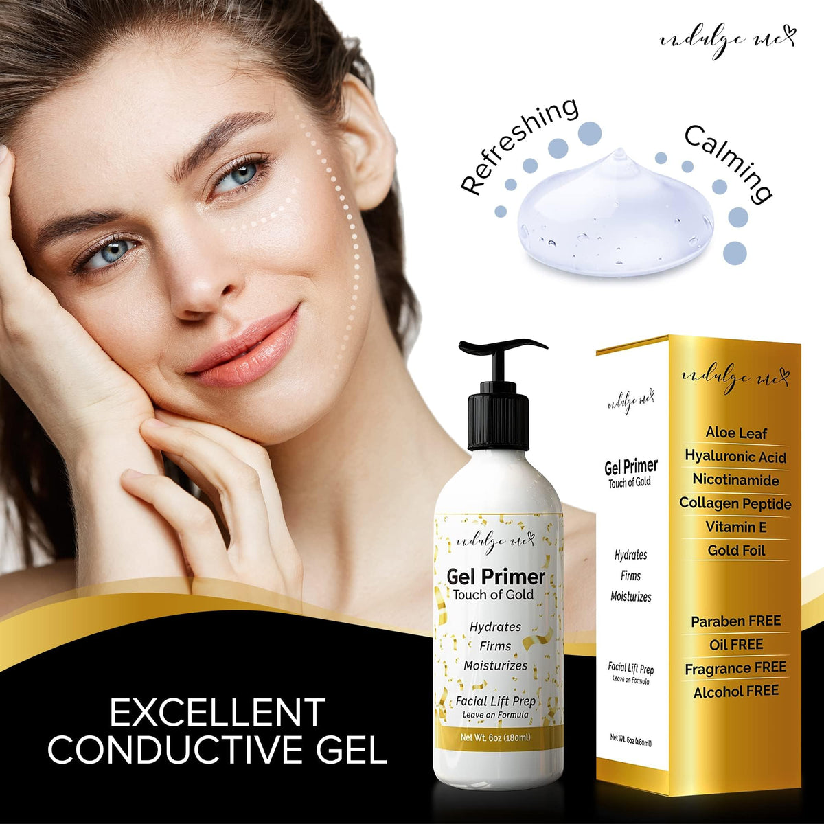 IndulgeMe ingredient label detail showing active ingredients and clean formulation