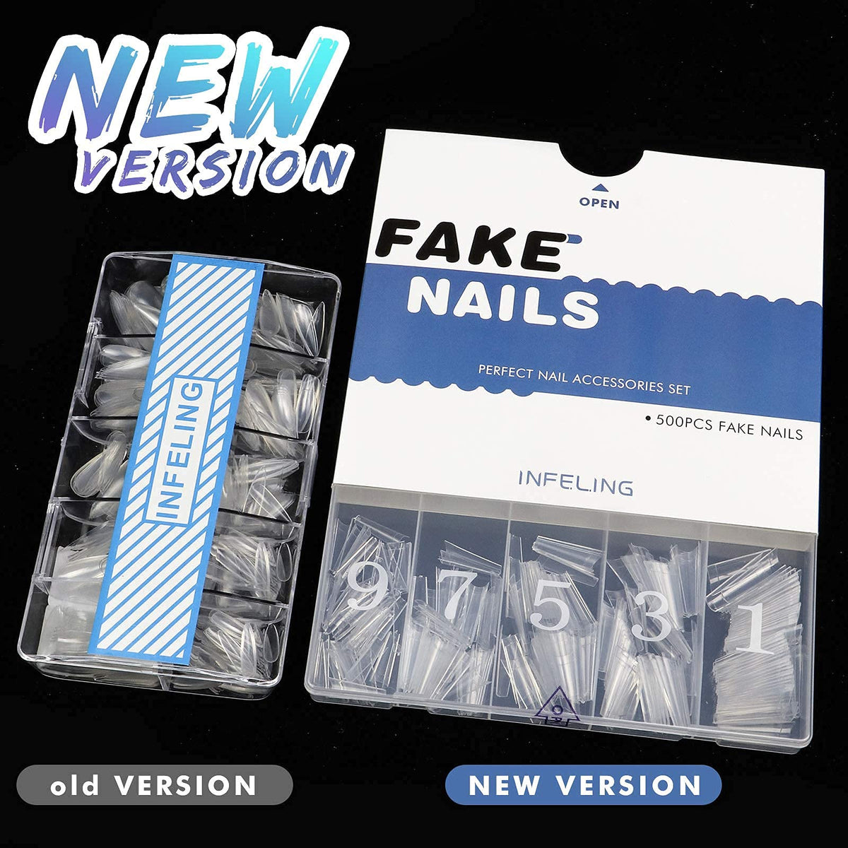 INFELING tips in bridal nail setup displaying suitability for wedding styles