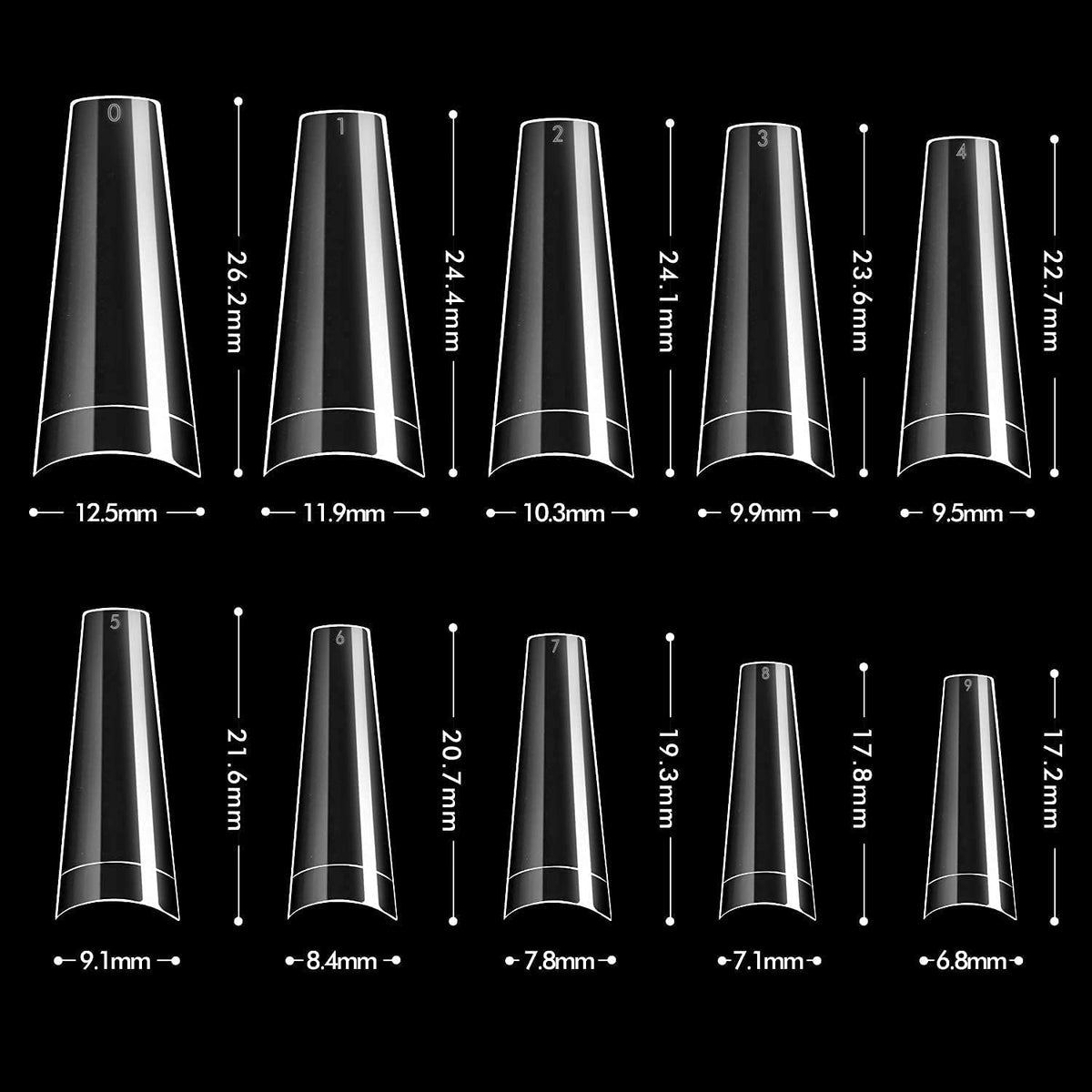 INFELING clear tips applied during acrylic application for salon efficiency