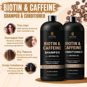 INFINA ESSENTIALS bottle label closeup highlighting ingredients and scent benefits