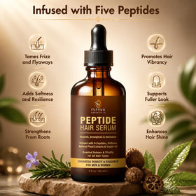 INFINA ESSENTIALS dropper dispensing serum highlighting precise application