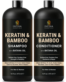 INFINA ESSENTIALS front packaging showing both 16 fl oz bottles and benefits