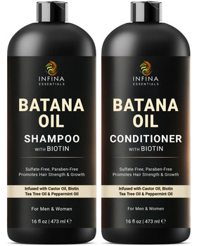 INFINA ESSENTIALS front packaging showing both 16 fl oz bottles and label benefits