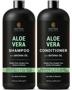 INFINA ESSENTIALS front packaging showing bottles and benefits