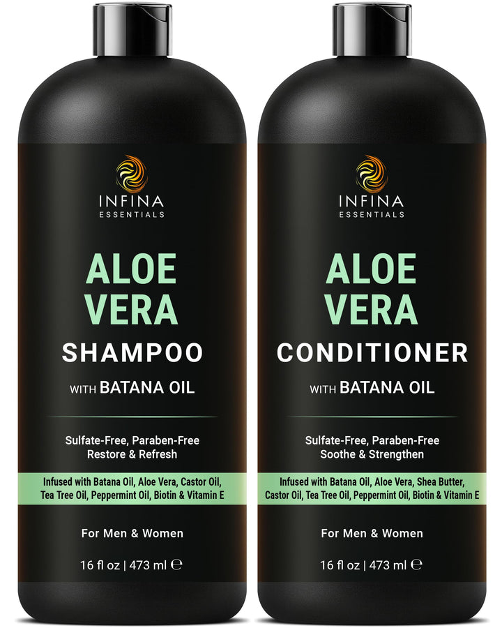 INFINA ESSENTIALS front packaging showing bottles and benefits