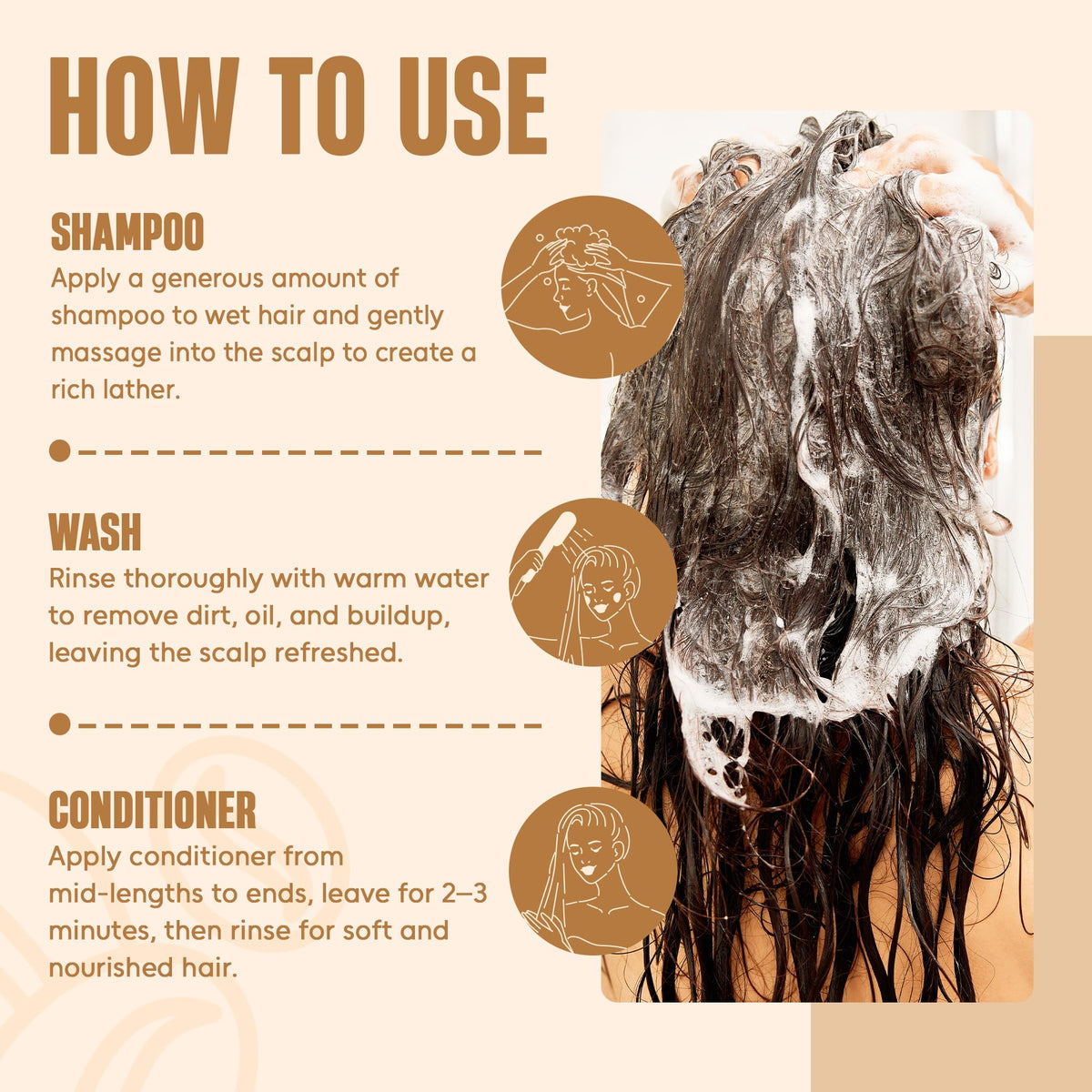 INFINA ESSENTIALS shampoo in use in shower demonstrating scalp refresh and volume