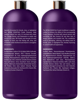 INFINA ESSENTIALS lifestyle on bathroom shelf suggesting routine hair care simplicity