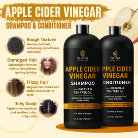 INFINA ESSENTIALS shampoo pouring texture that clarifies buildup and refreshes scalp