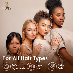 INFINA ESSENTIALS set in shower lifestyle demonstrating refreshing use and energizing scent