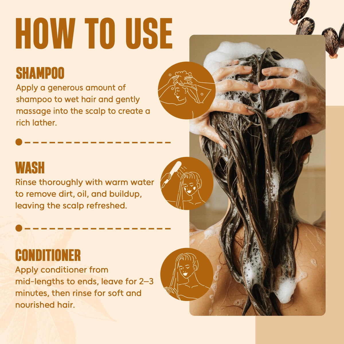 INFINA ESSENTIALS shampoo foam texture demonstrating gentle cleanse