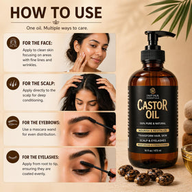 INFINA ESSENTIALS applied to hair roots demonstrating scalp nourishment benefit