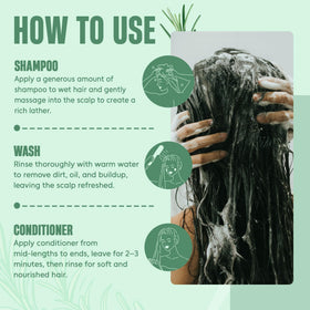 INFINA ESSENTIALS demonstrated scalp massage with shampoo to improve scalp clarity