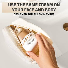 InfiniteAloe cream on hand demonstrating fast absorption and softening