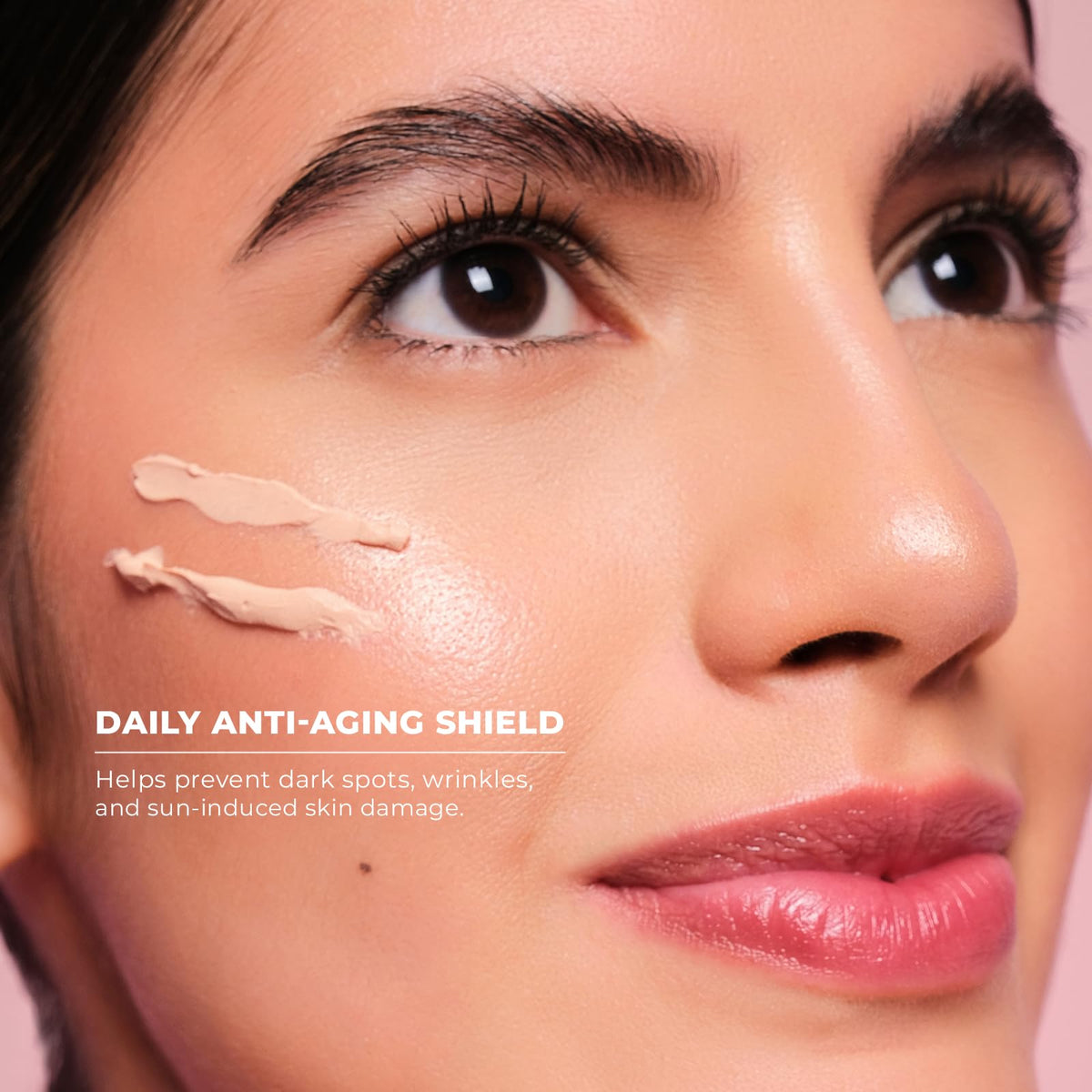 Infinitek Paris applied under makeup demonstrating primer-like smoothness