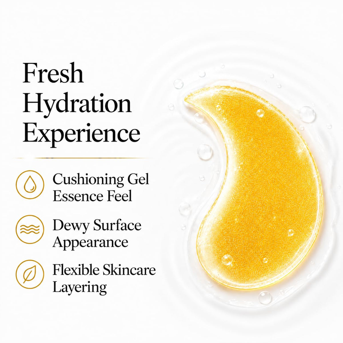 INFINITY ZONE ingredient bottle highlighting hyaluronic acid and caffeine benefits