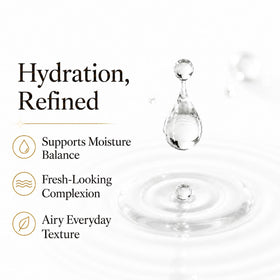 INFINITY ZONE patted-in serum on skin showing immediate hydration benefit