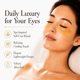 INFINITY ZONE patch applied under eye illustrating comfortable fit and refresh