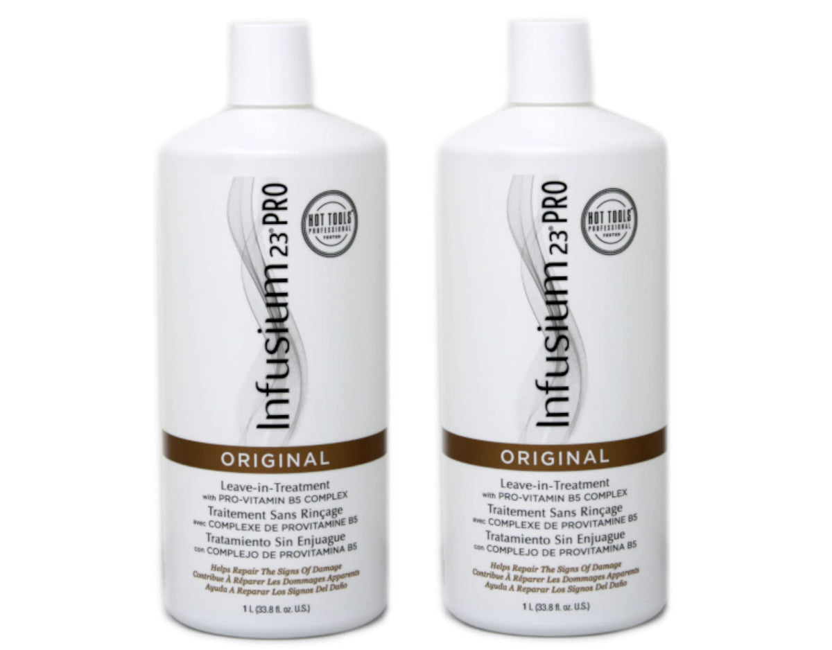 INFUSIUM 23 front packaging shows two large bottles and long-lasting supply benefit