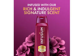 Infusium conditioner cream detail showing thick formula for detangling